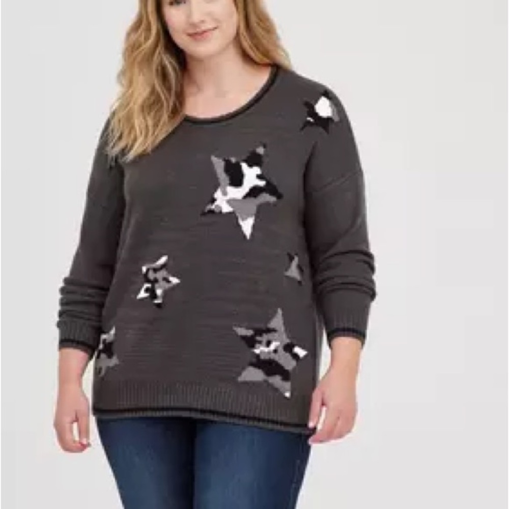 Torrid Gray Knit Pullover